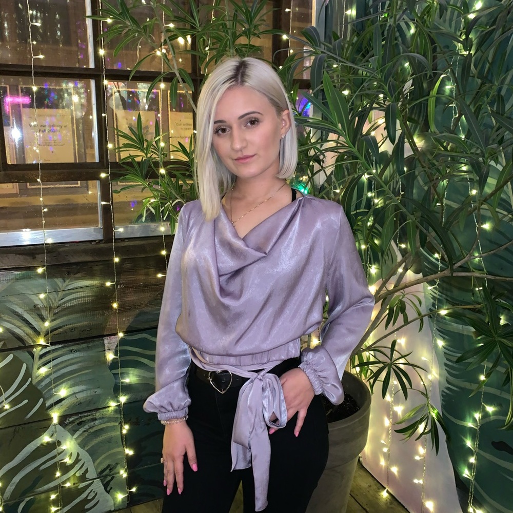 Lilac blouse from Zara. Size small. Great condition.